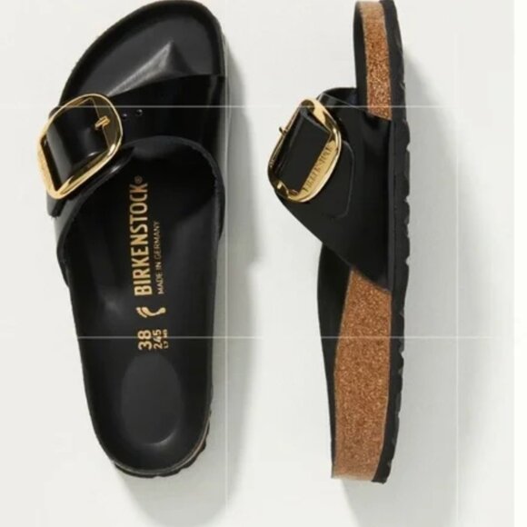 Birkenstock black big buckle high shine 39 - Picture 2 of 5